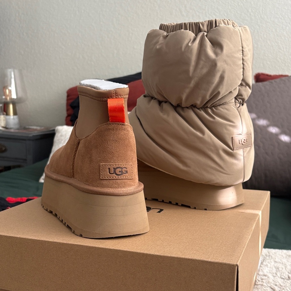 UGG Women's Tan and Brown Winter Boots - Picture 5 of 10
